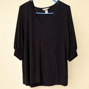 H&M Black Sparkle Blouse